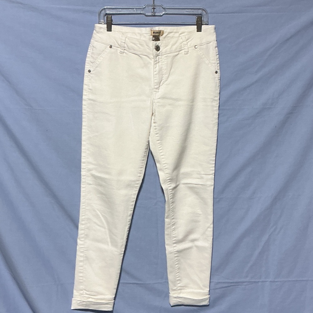 Blue Spice Womens Cotton Blend White Jeans Sz Jr 11